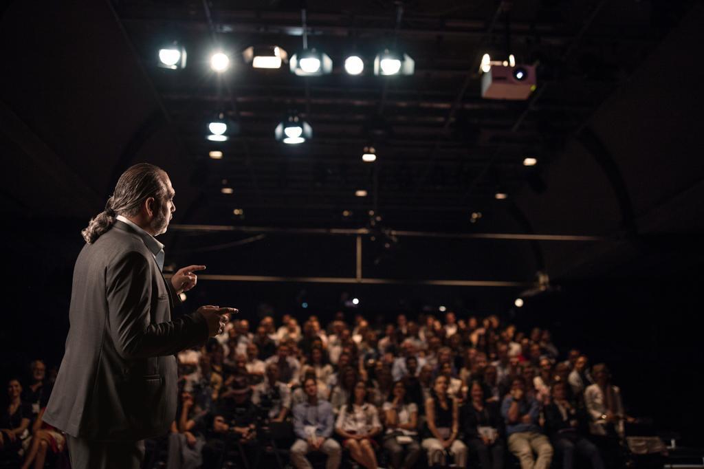 Two people connecting over coffee